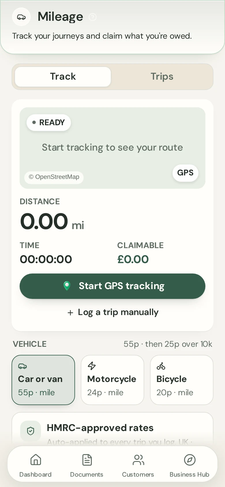 Drive in Ovaro, with sample data